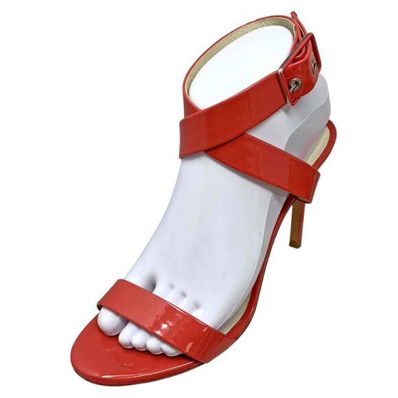 Pedro‎ Garcia  Cecily Patent Leather Ankle Wrap Heeled Sandals - Picture 4 of 11